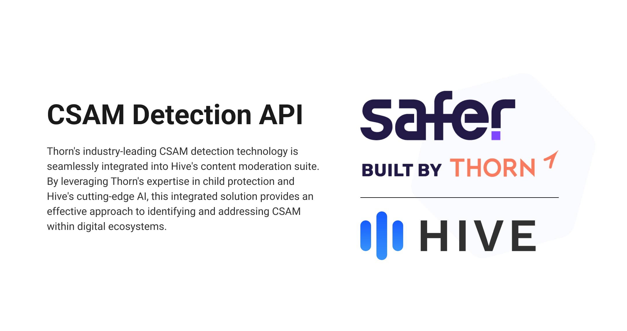 CSAM Detection API | Hive AI